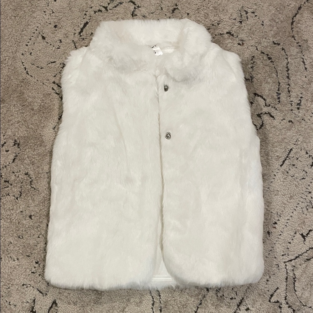Carter's White Furry Vest for Kids